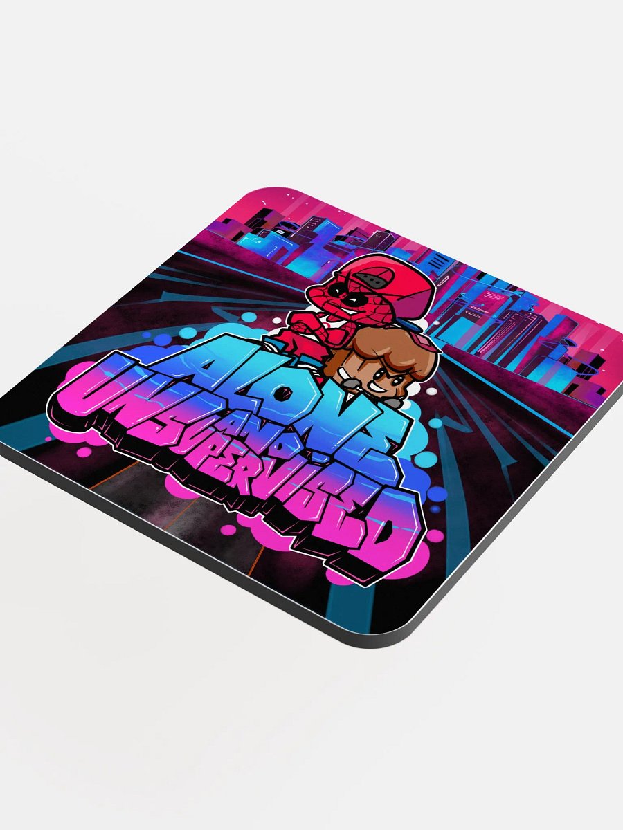 Alone and Unsupervised Graffiti Coaster product image (4)