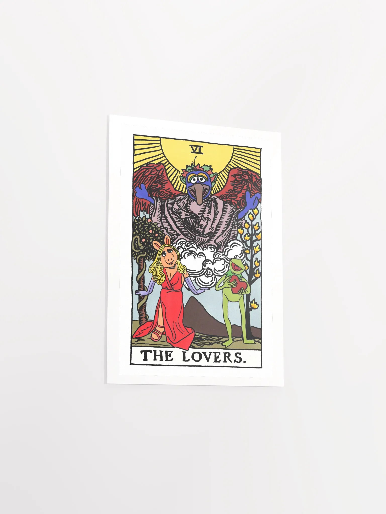 Piggy and Kermit Lovers Tarot Card Print product image (3)