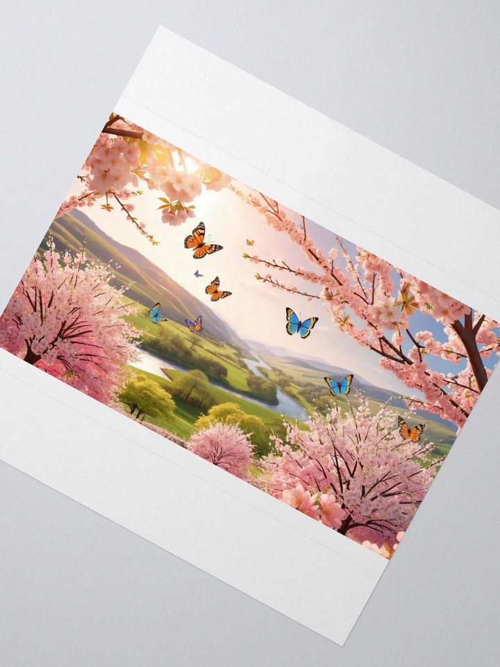 Butterfly Cherry Blossom Kiss Cut Stickers product image (2)