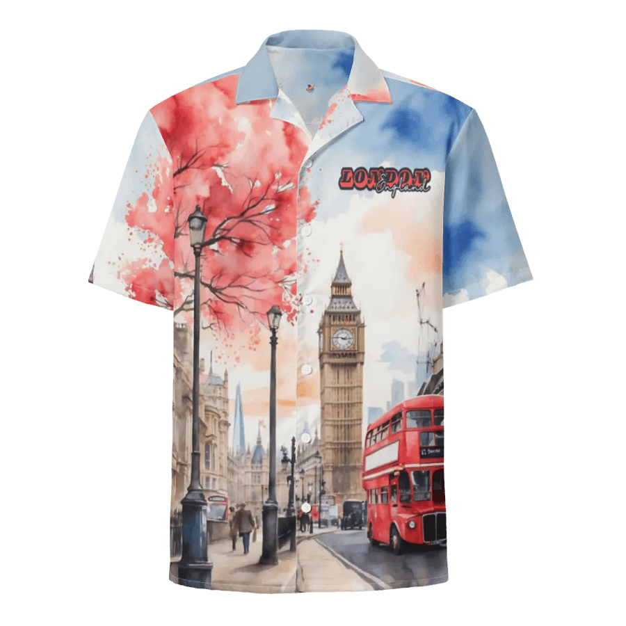 London England Watercolor All Over Print Hawaiian Shirt product image (9)