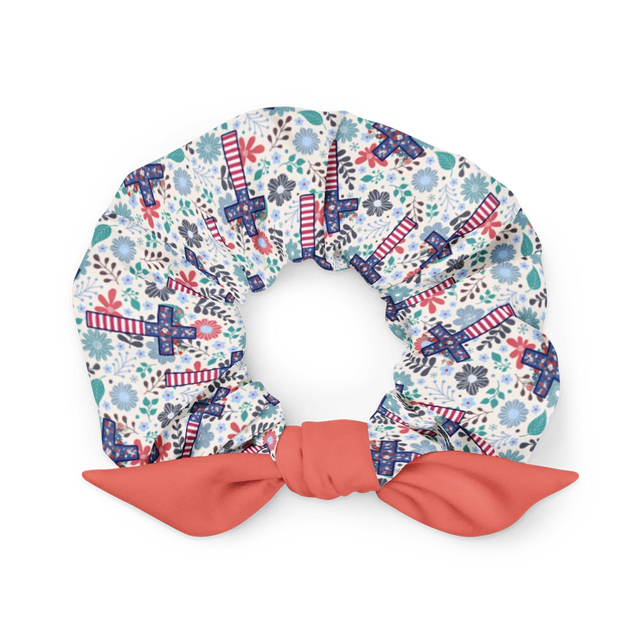 Floral Patriotic Cross Patterned Scrunchie product image (12)