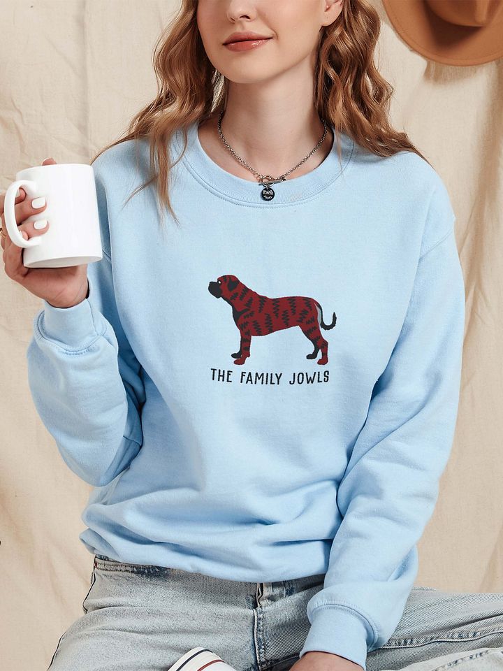 The Family Jowls Sweatshirt(Embroidered) of a Bullmastiff(Brindle) product image (2)