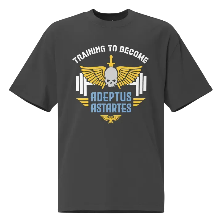 Training to Become Adeptus Astartes Oversized Unisex Gym T-Shirt | Warhammer 40K Inspired product image (1)