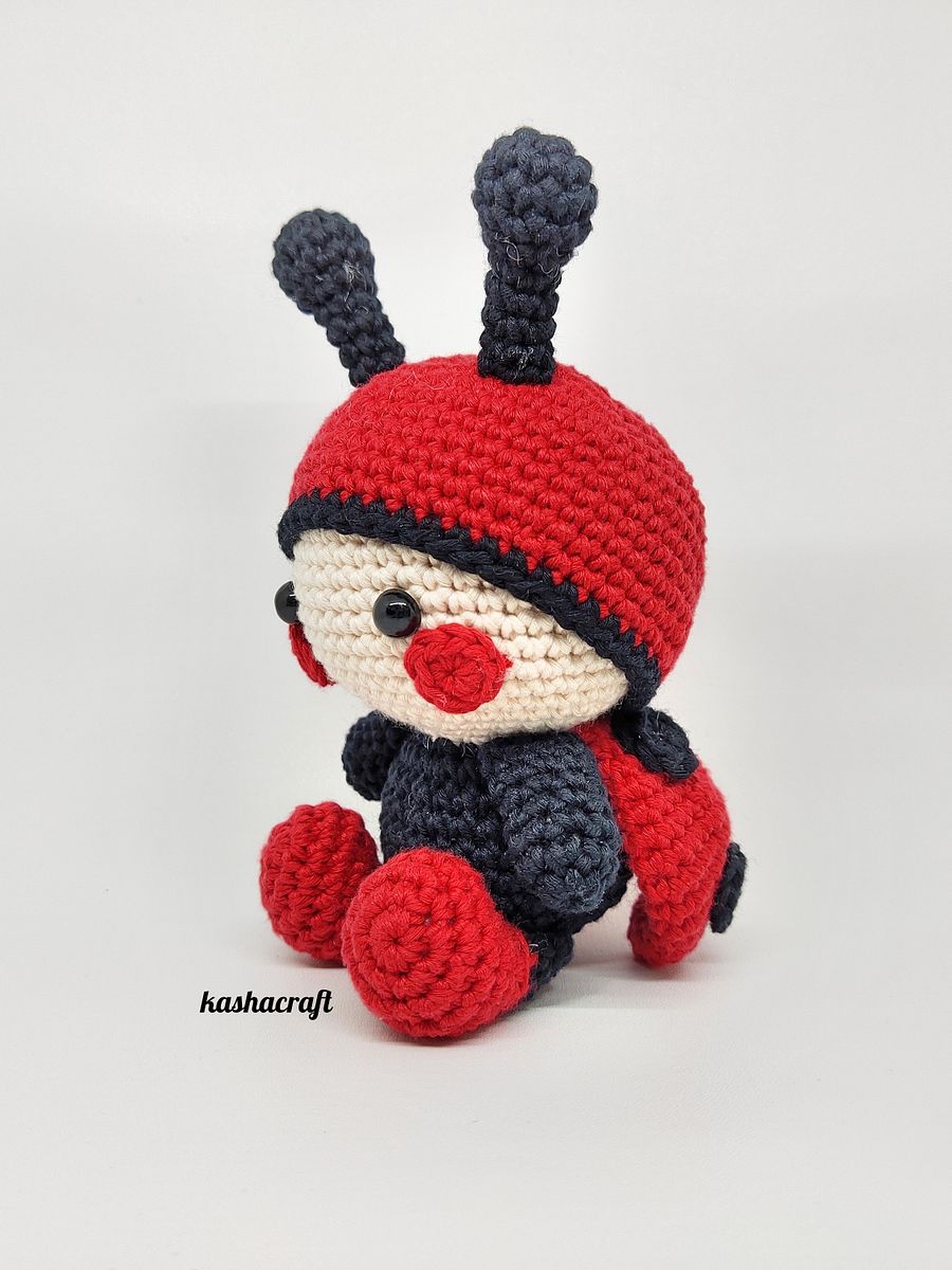 Amigurumi Cute Little Ladybug Clarke Crochet Doll Pattern Instructions product image (4)