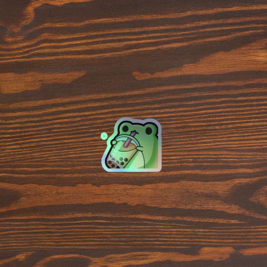 holographic frog sticker product image (5)