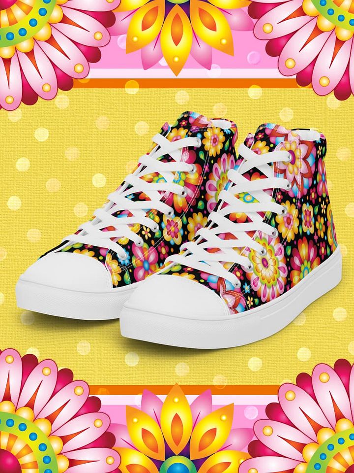 Kaleidoscopic Blossom Women's High Tops product image (2)