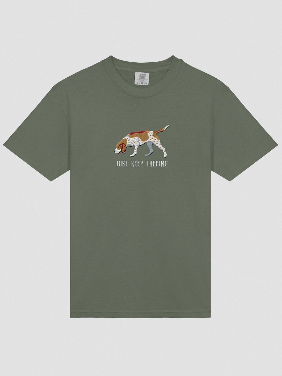 Just Keep Treeing T-Shirt(Embroidered) of a Redtick Coonhound product image (33)