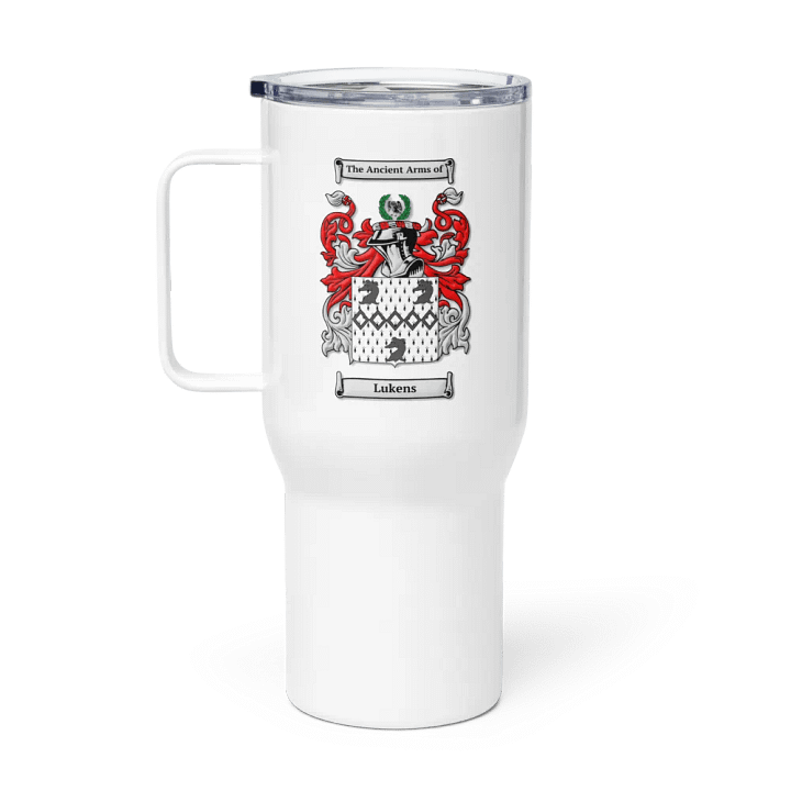 Lukens Family Crest - Travel Mug w/ Handle product image (1)