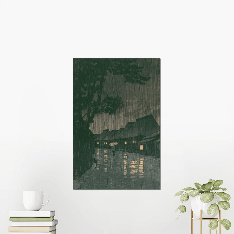 Rainy Night at Maekawa - Kawase Hasui product image (2)