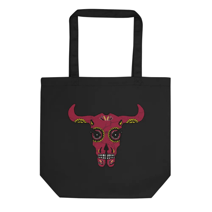 Sugar Cow Skull Canvas Tote product image (1)