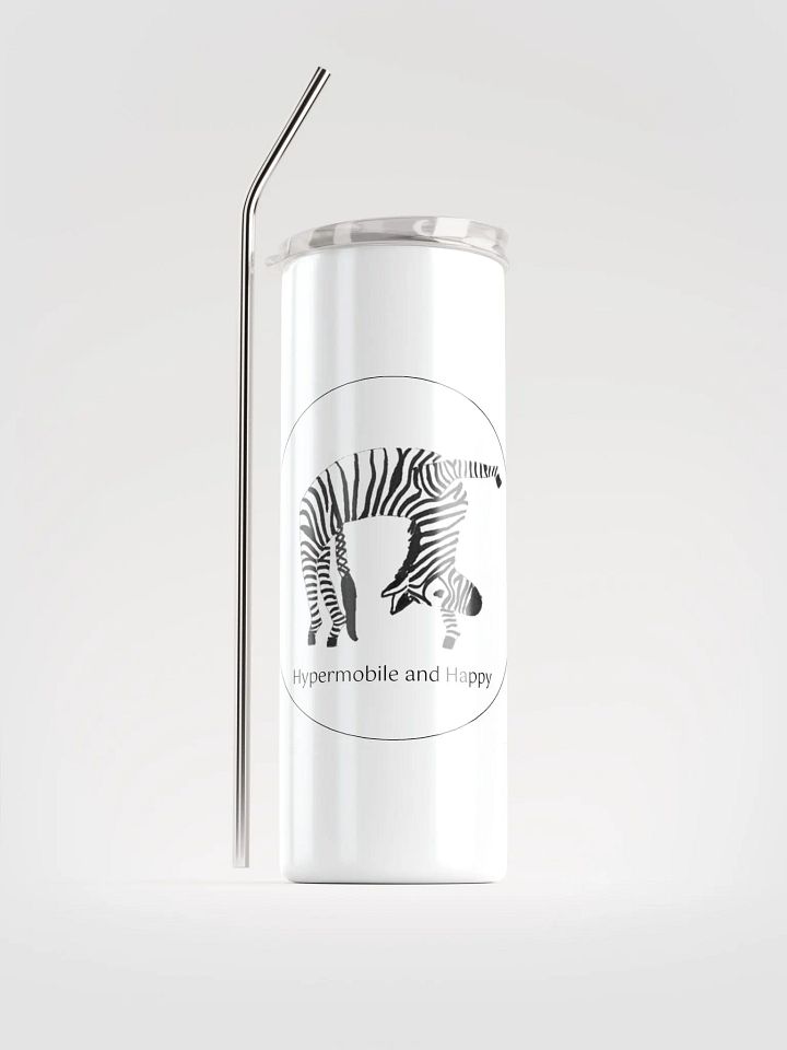 Stainless Steel Bendy Zebra Tumbler with Straw product image (1)