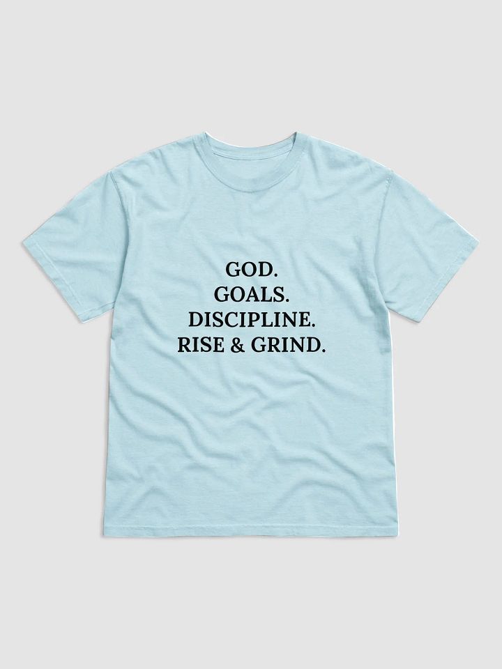 GOD. GOALS. DISCIPLINE. RISE & GRIND T-SHIRT (BLACK) product image (10)