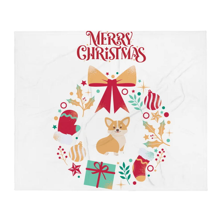 Merry Christmas Corgi Throw Blanket product image (1)