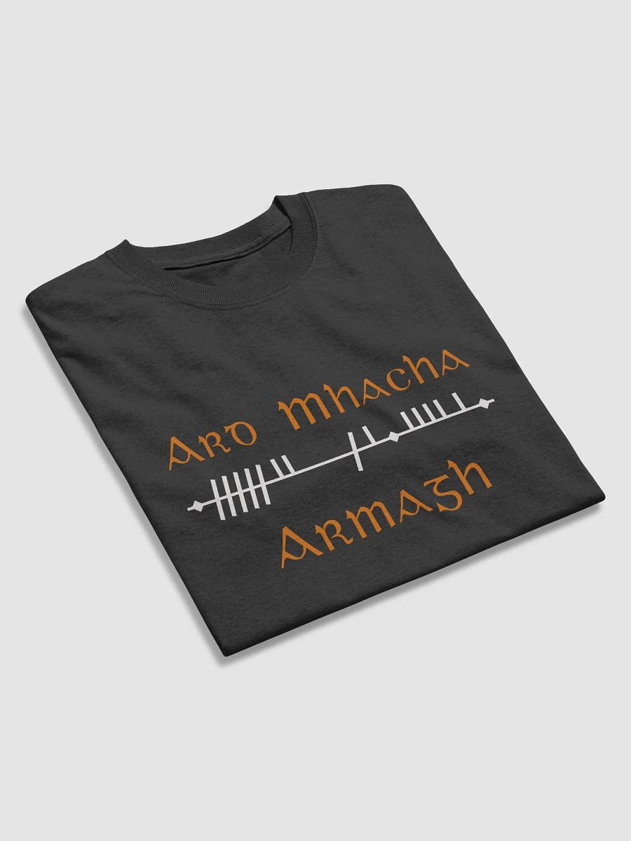 Armagh/Ard Mhacha Scholastic style Ogham printed T-shirt product image (3)