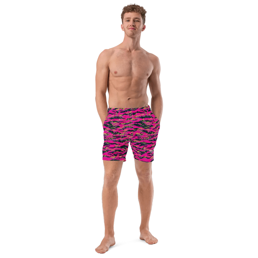 Pink Camo Swim Trunks product image (10)