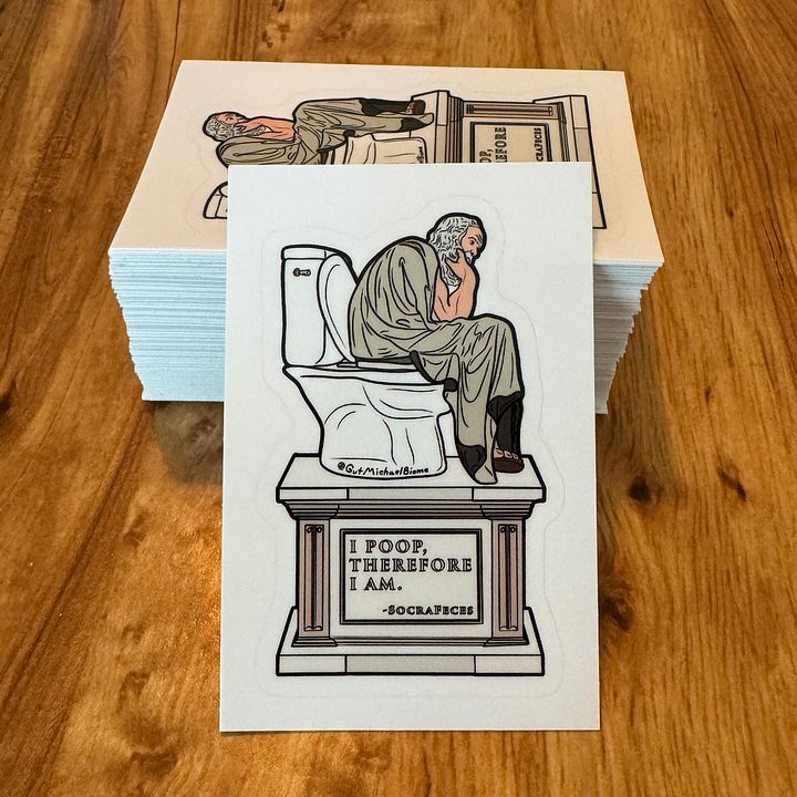 I poop, therefore I am (sticker) product image (1)