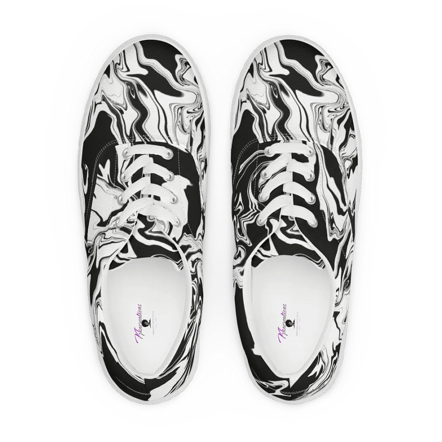 Monochrome Swirl Lace-Up Shoes product image (2)
