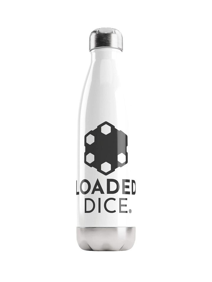 Loaded Dice Stainless Steel Water Bottle White product image (1)