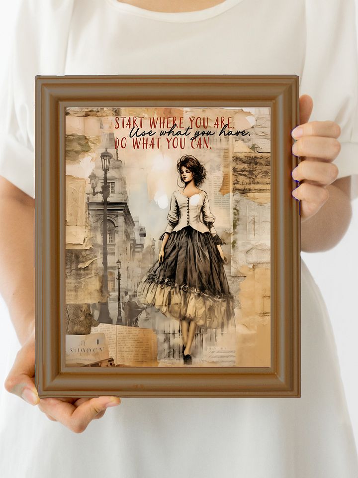 Start Where You Are Inspirational Wall Art Print - Vintage Style product image (1)