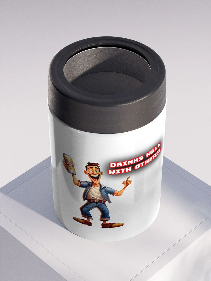 Drinks Well With Others Stainless Steel Funny Koozie product image (2)