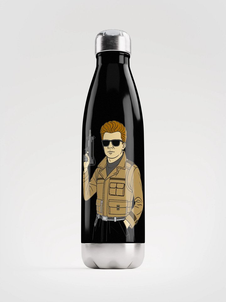 Retro 80's guy metal water bottle product image (1)
