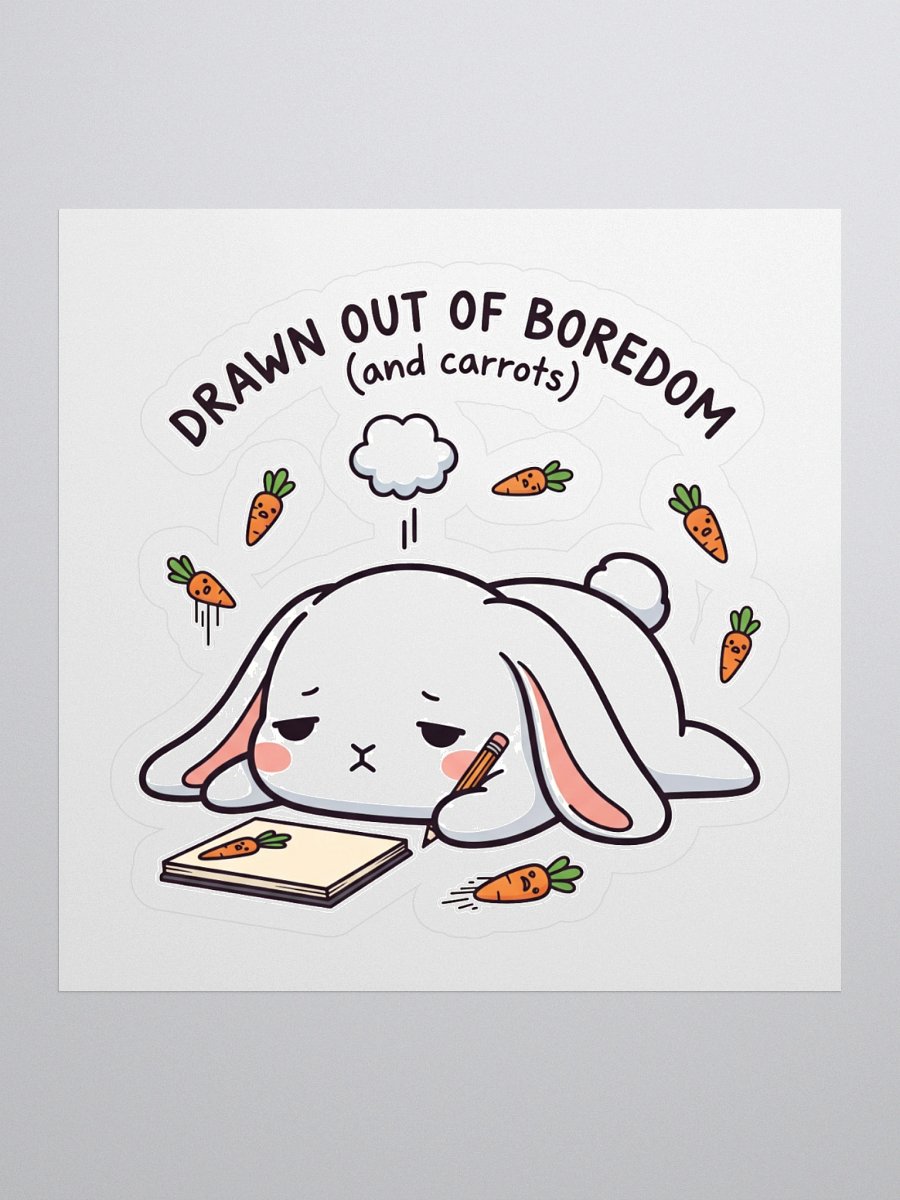 Bored Bunny Artist Kiss Cut Sticker product image (1)