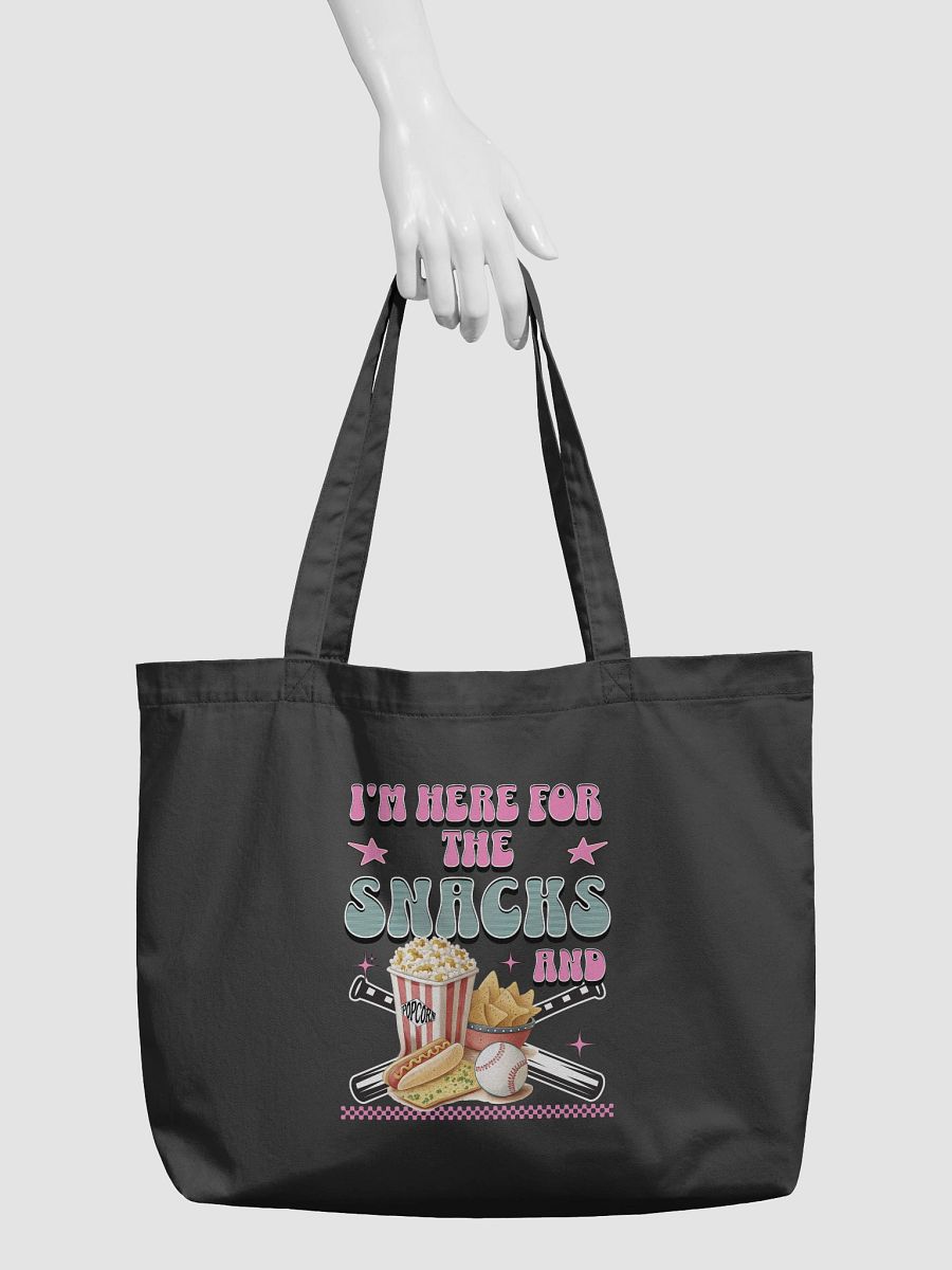 Im Here For The Snacks And Baseball Lover Statement Tote product image (3)