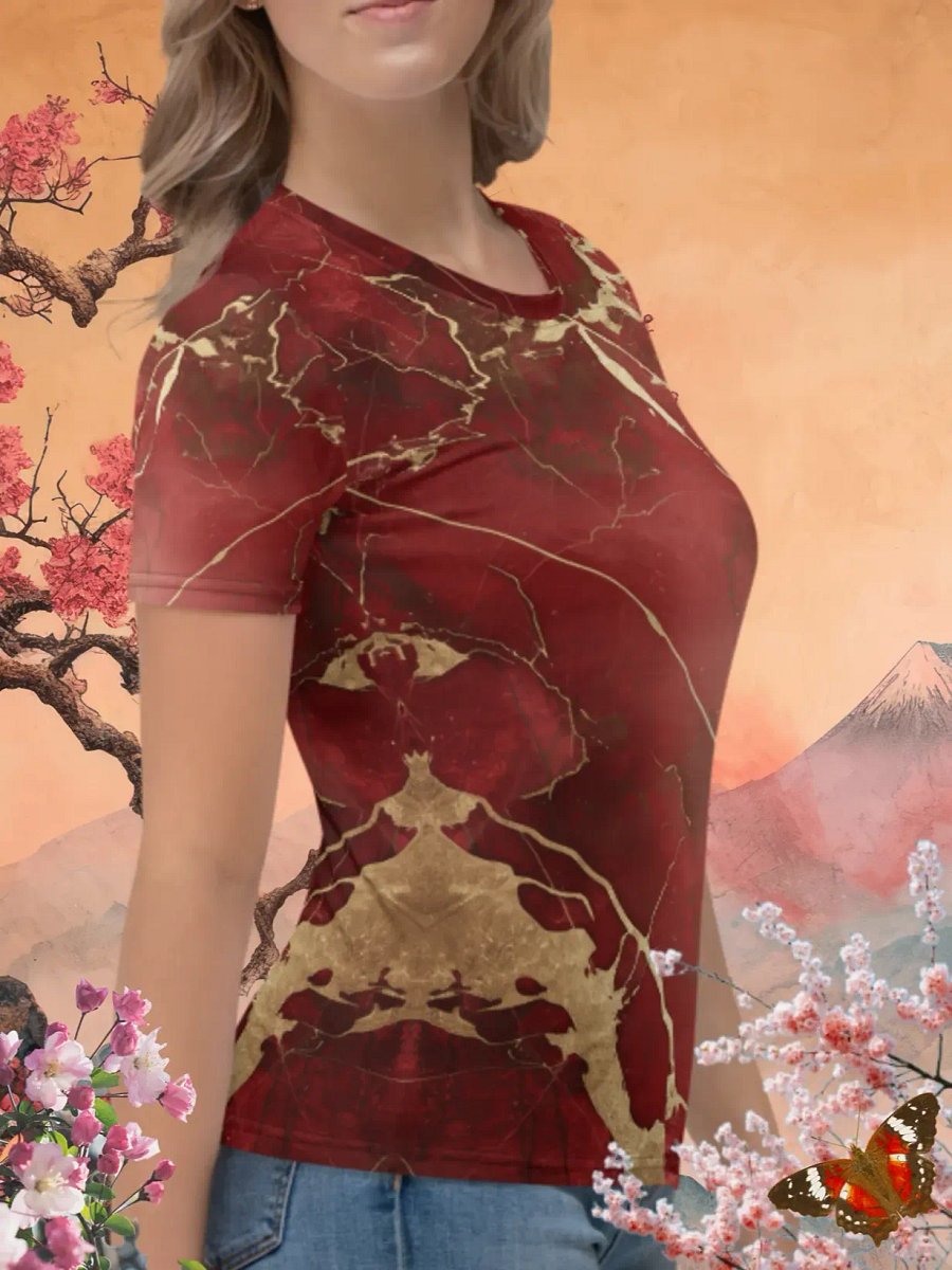 Red Marble Print T-Shirt product image (3)