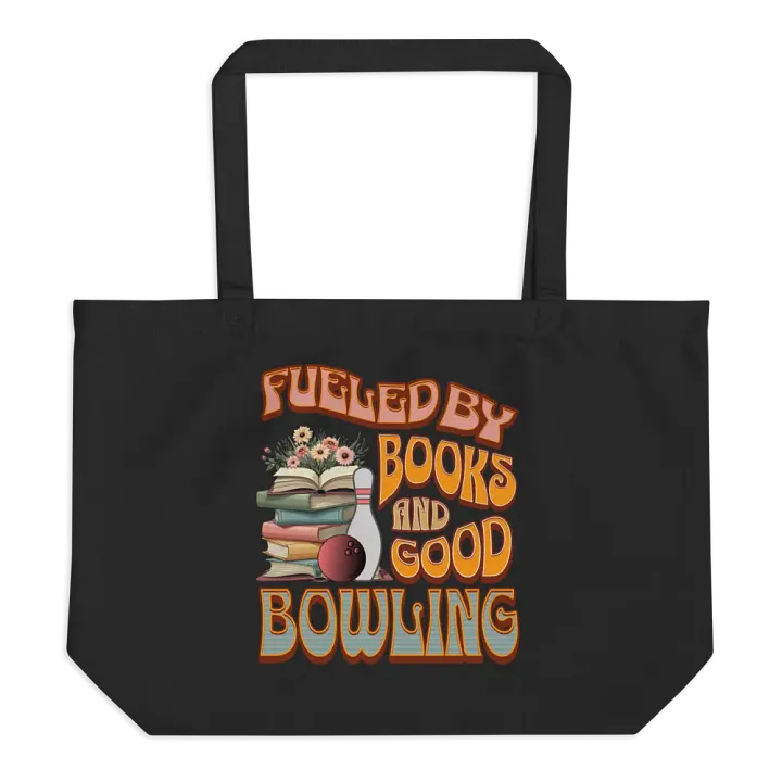 Fueled By Books And Good Bowling Literary and Sporty Eco Tote product image (1)