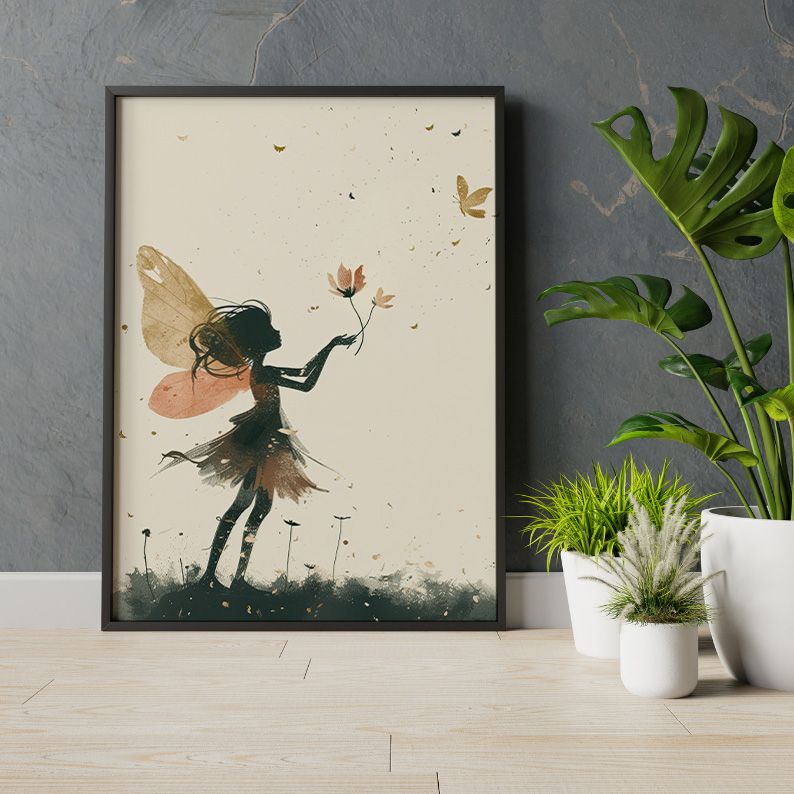 Watercolor Fairy Illustration Whimsical Nursery Art Print product image (10)