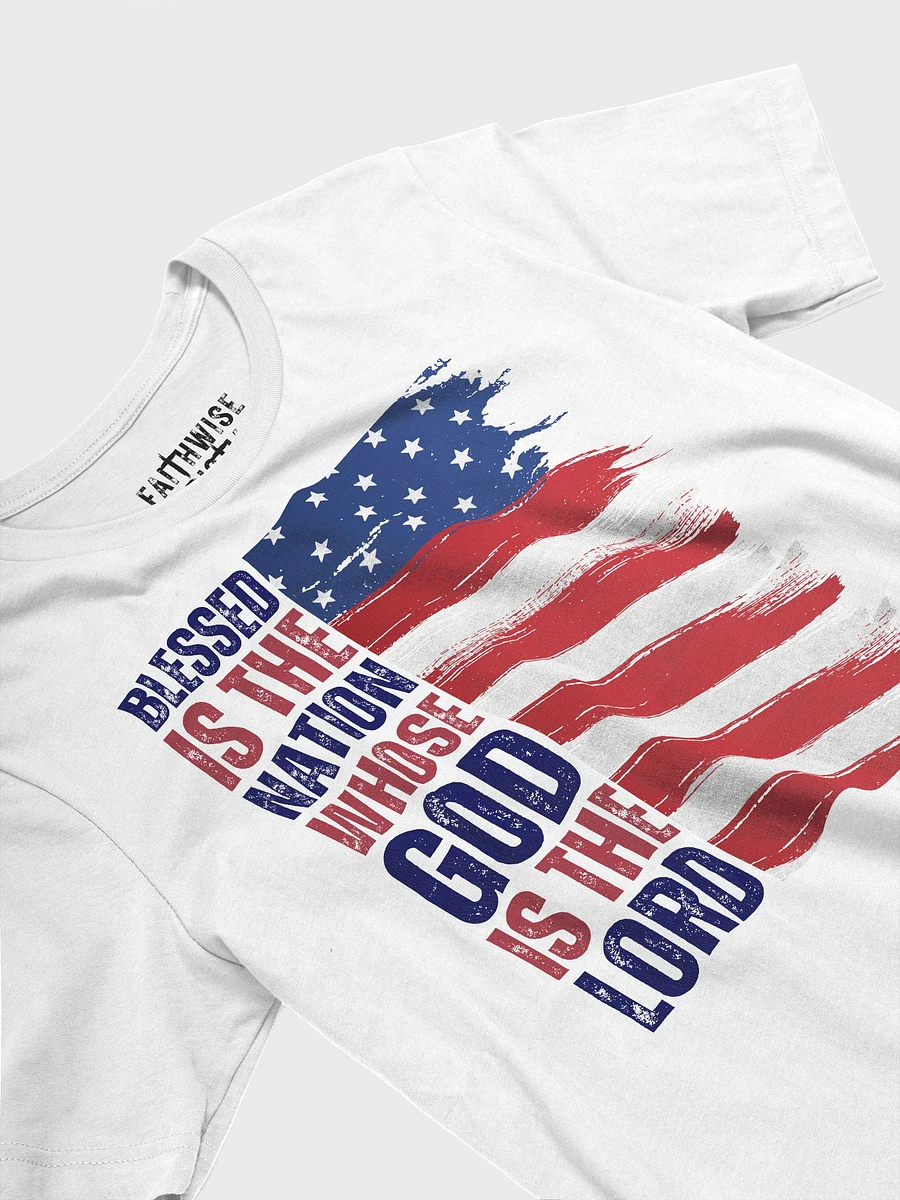 Psalm 33:12 American Flag T-Shirt product image (8)