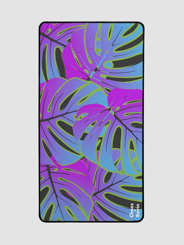Dark Mode Vibrant Monstara Leaf Desk Mat product image (2)
