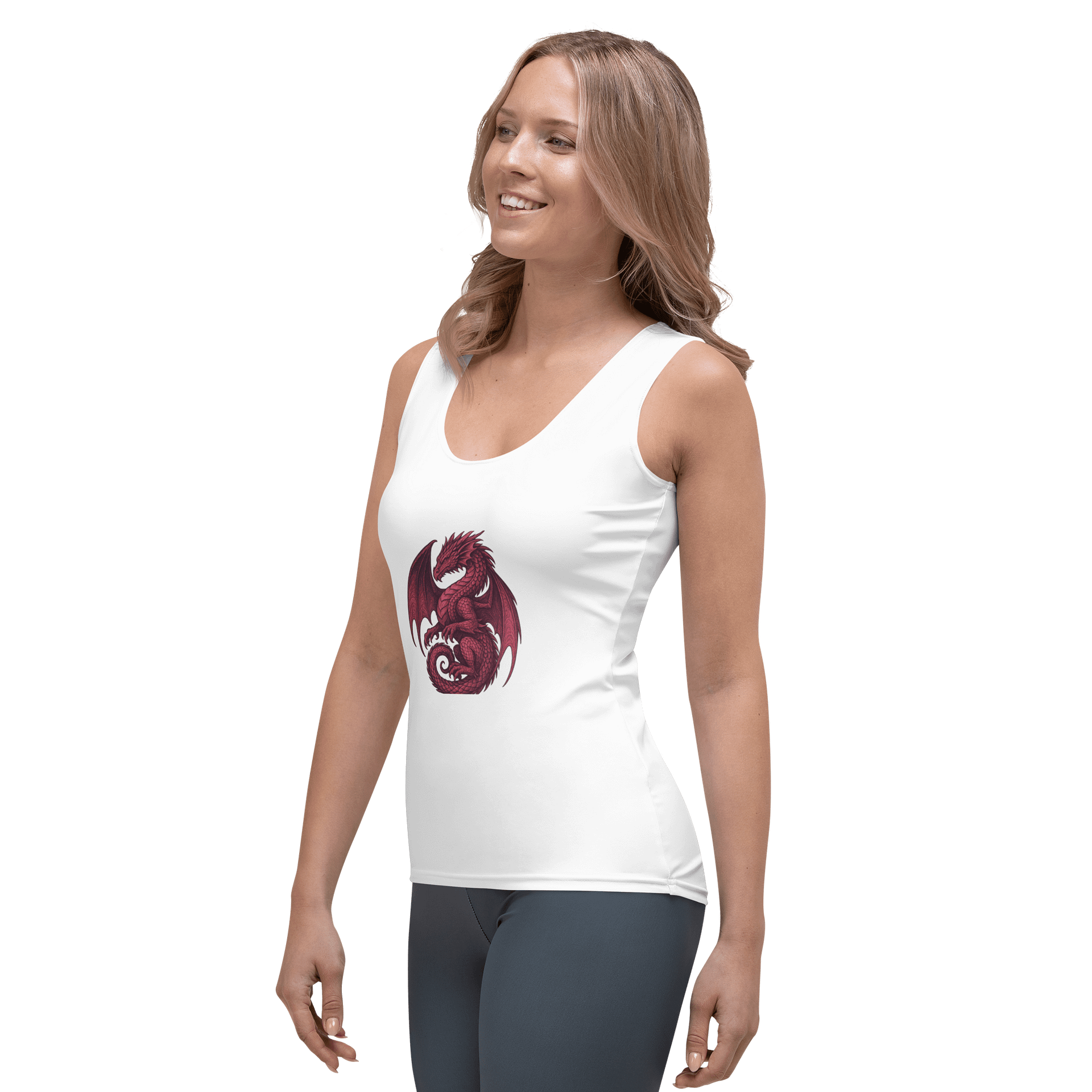 💖 Pink Dragon Tank – Emspiracy Femme Edition 🐉 For the soft-hearted, sharp-minded, flame-bearing ones. She’s not delicate. She’s dragon-coded. product image (3)