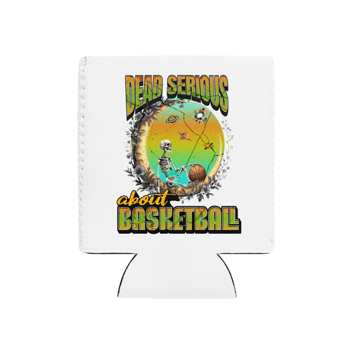 Dead Serious About Basketball Skeleton Cosmic Hoops Can Cooler product image (1)