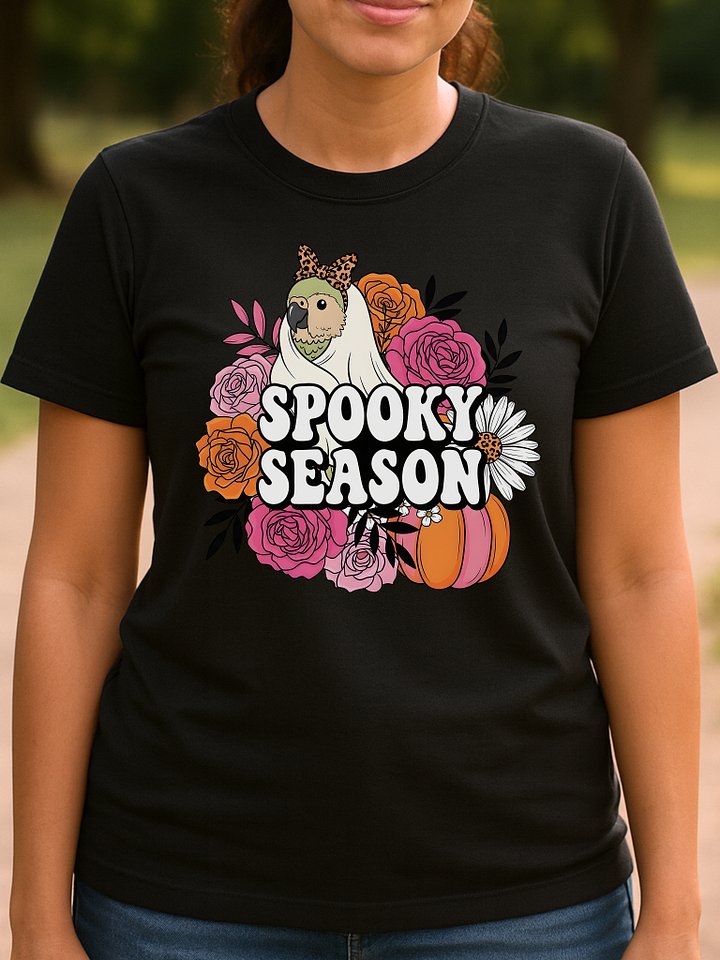 Spooky Season – Ghost Kakapo with Flowers Digital Print product image (2)