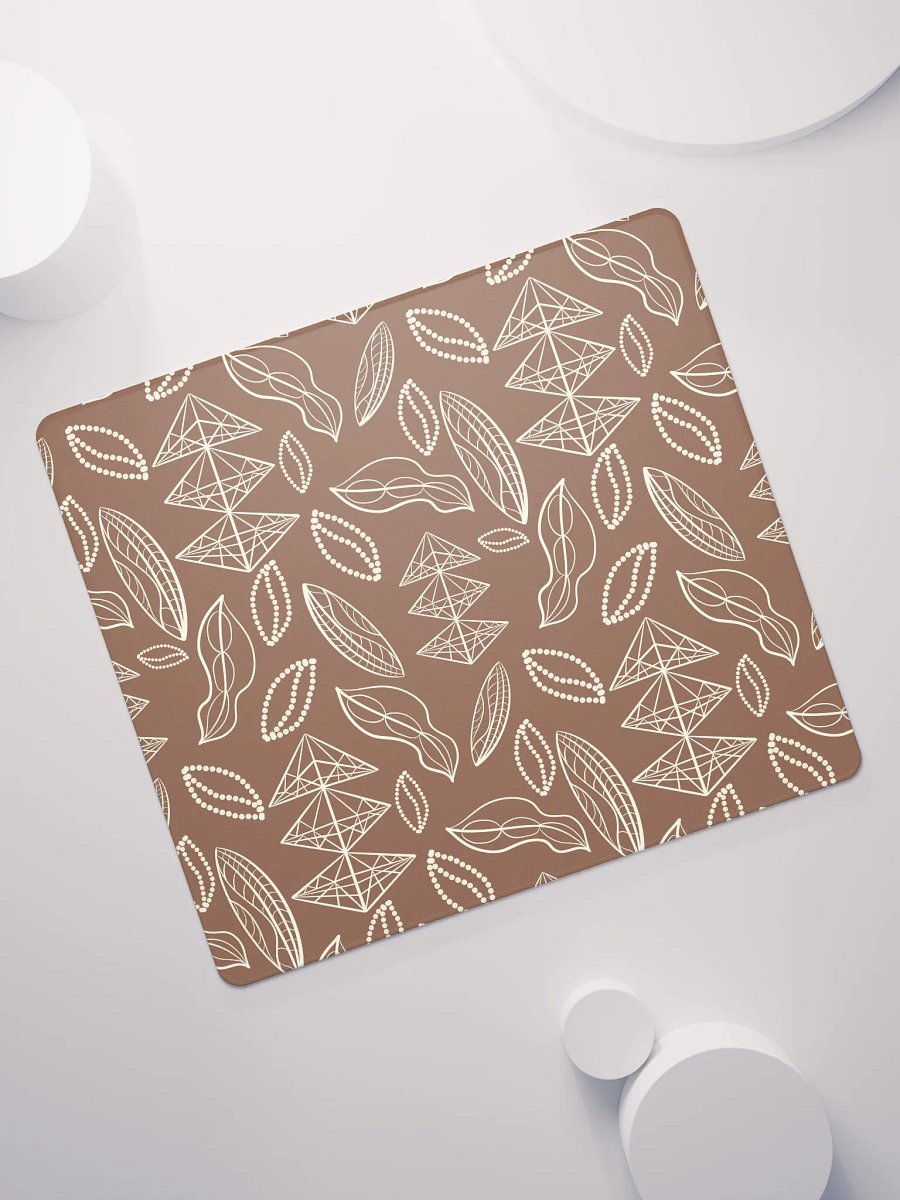El Yunque Brew Bliss: Abstract Coffee Bean Earthy Gaming Mousepad product image (11)