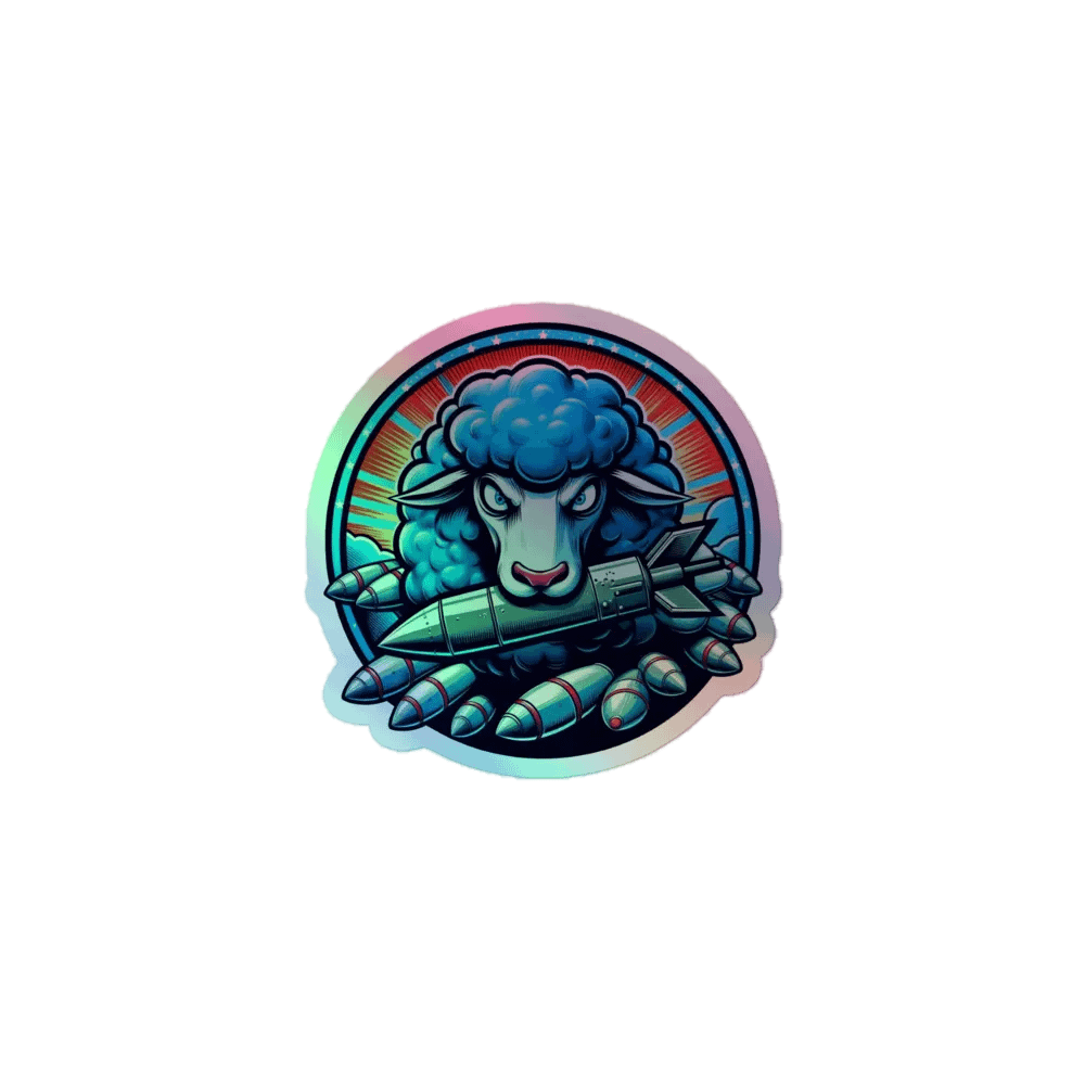 Blue Sheep Holographic Sticker product image (1)