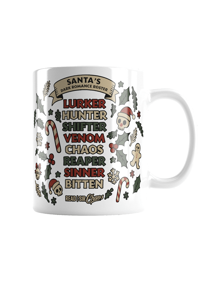 Santa's Dark Romance Roster White Mug product image (4)