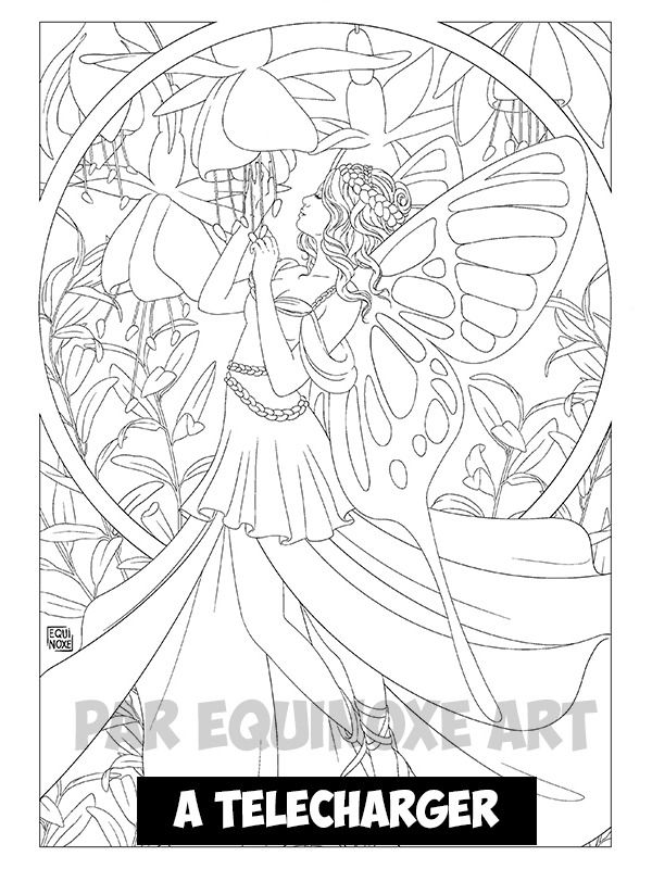 Planche de Coloriage Numérique Fée fleurs product image (1)