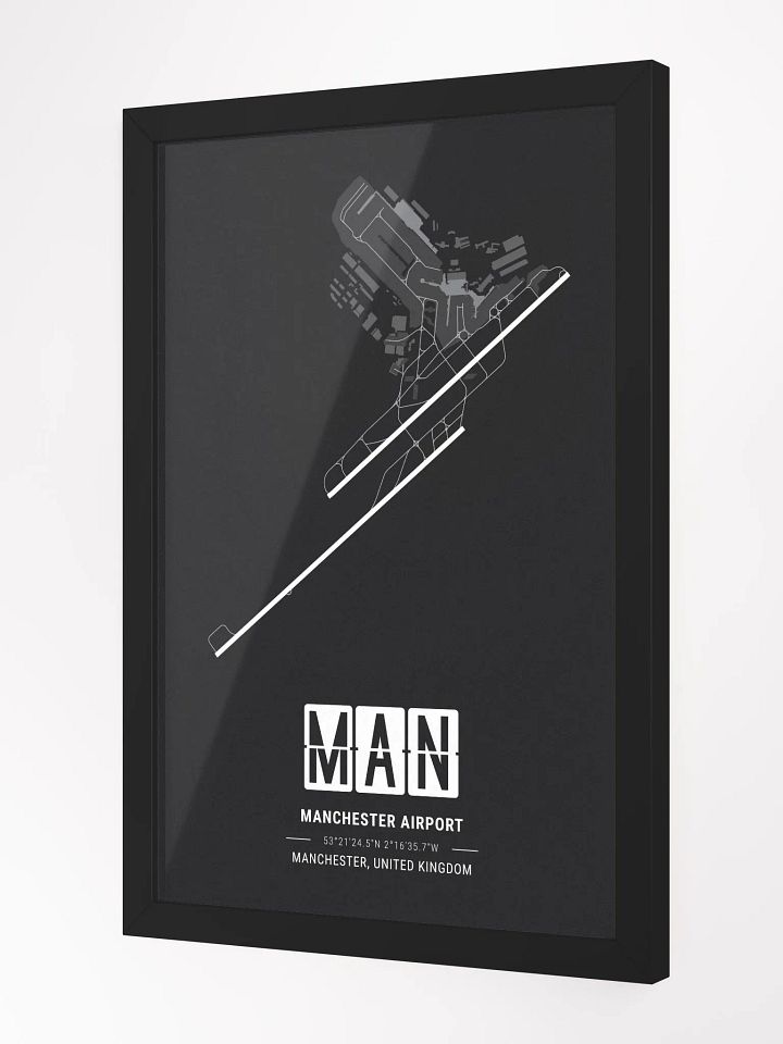 Framed Airport MAN Premium Map On Matt Paper product image (2)
