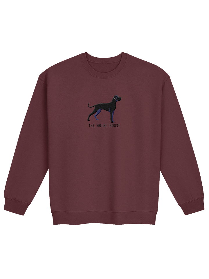 The House Horse Sweatshirt (Embroidered) of a Great Dane(Black) product image (1)