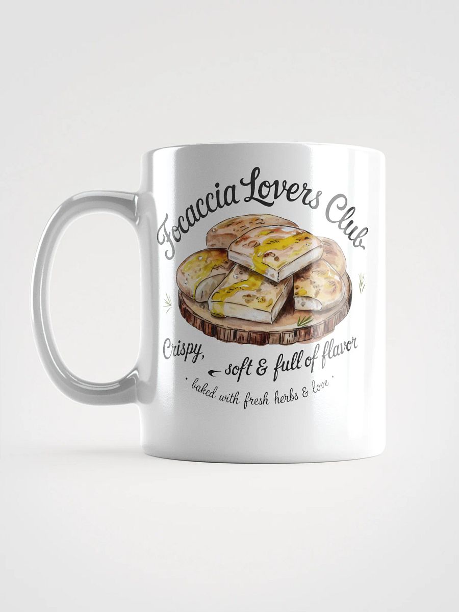 Focaccia Lovers Club White Glossy Mug product image (16)