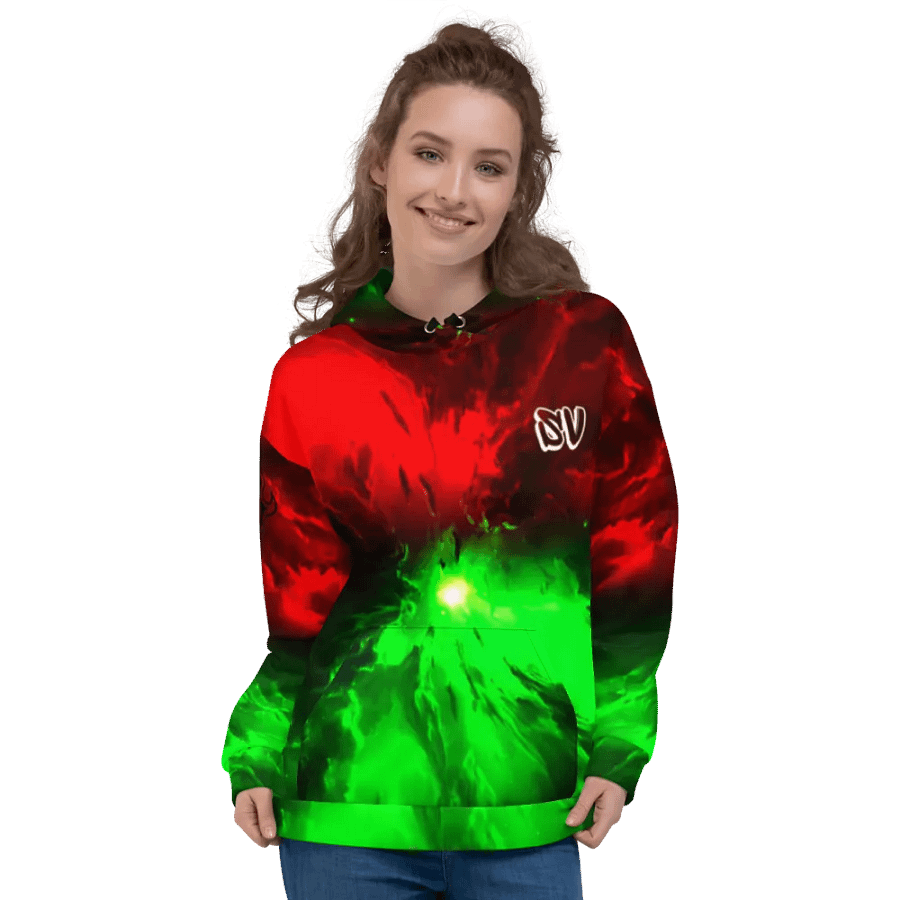 STRAIGHT VIBIN NEON COLOR FADE STYLE ICHIGO V ULQUIORRA HOODIE product image (3)
