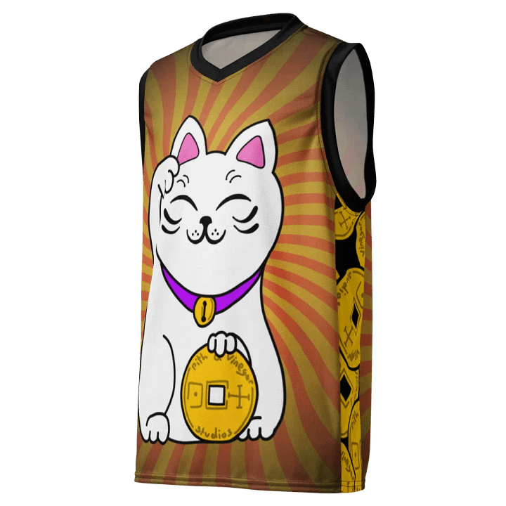 Maneki neko basketball jersey product image (1)
