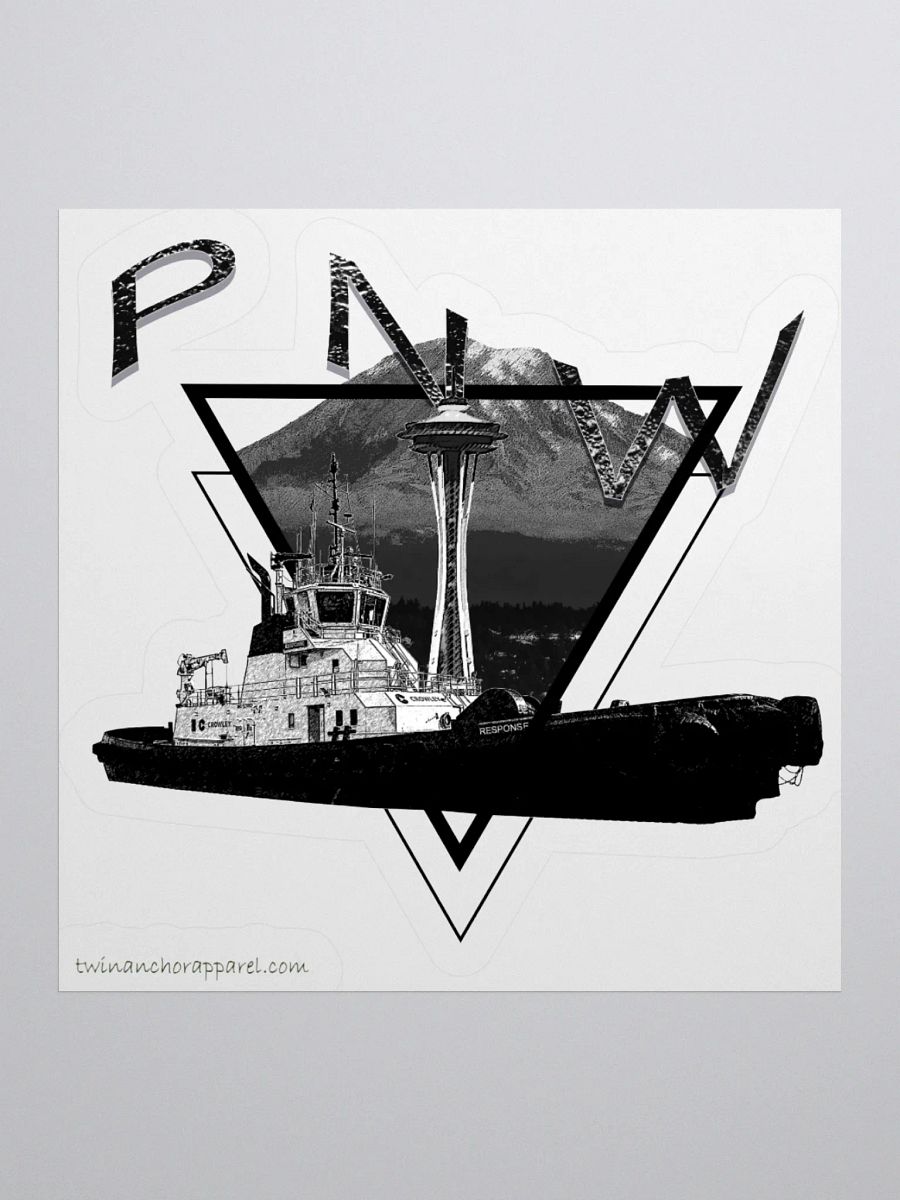 Tug Response Triangle-Mt Raine- PNW Kiss Cut Stickers product image (2)