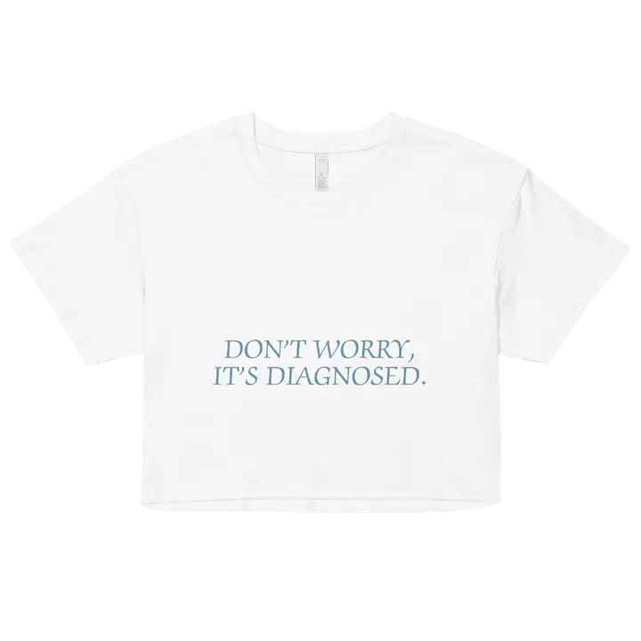DW, IT'S DIAGNOSED (#709AAF) printed cotton crop top product image (24)