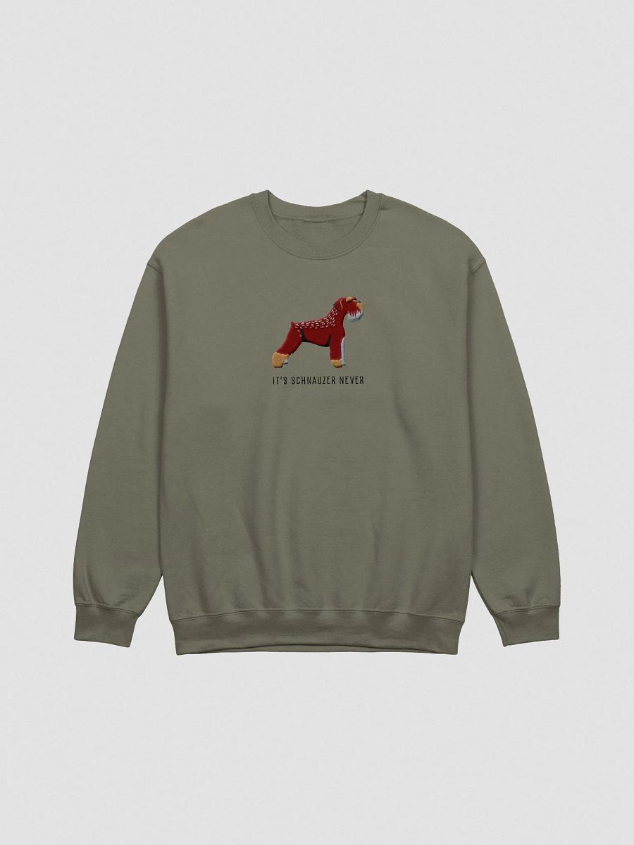 It's Schnauzer Never Sweatshirt (Embroidered) of a Schnauzer(Brown) product image (4)