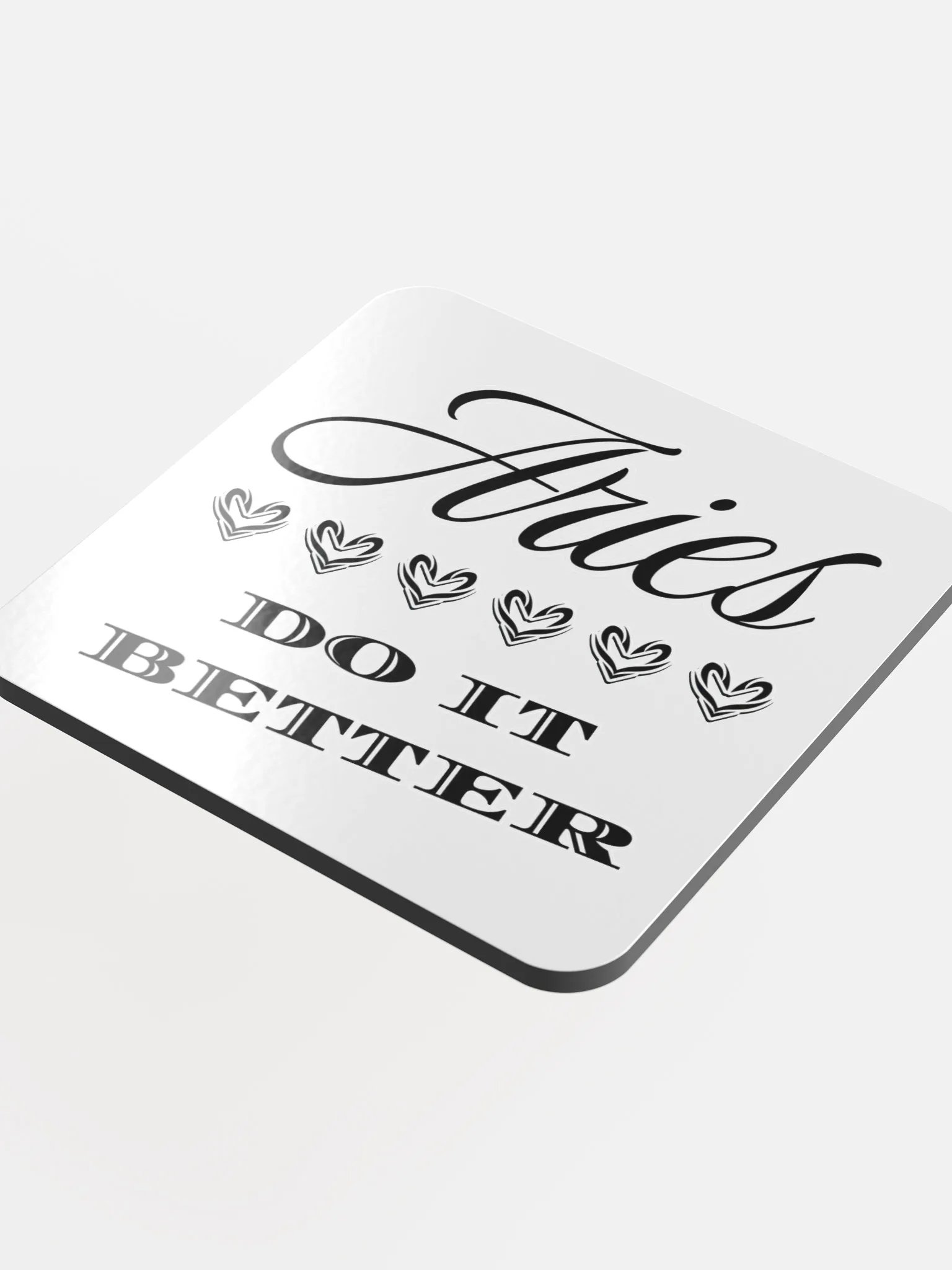 Aries Do It Better Glossed Cork Coaster product image (1)