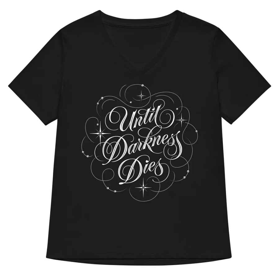 Until Darkness Dies (swirls design) Bella+Canvas Women's Relaxed V-Neck T-Shirt product image (6)
