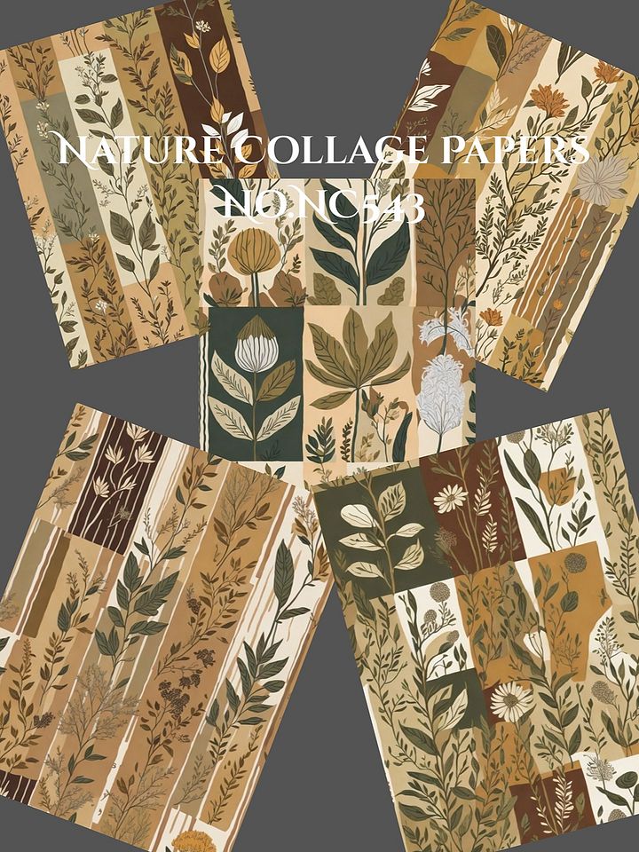 Set of 5 Nature Collage Papers: No.NC543 product image (1)